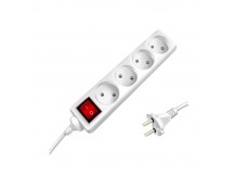 Удлинитель Старт S 4р.Б/З 10A 5.0м с выкл. ПВС 2x0.75мм² IP20 белый (1/20)