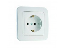 Розетка с сетевым фильтром Makel Lillium 1гн. 16A С/З белый 18002139 (1/5)