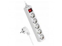 Удлинитель Космос 5р.С/З 16A 3.0м с выкл. ПВС 3x1мм² белый (1/20)