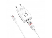 Сетевое З/У GFPower GF20T 1USB/Type-C 2.1A белый (48/192)