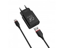Сетевое З/У GFPower GF20T 1USB/Type-C 2.1A черный (48/192)