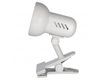 Светильник настольный Camelion H-035 60W 220V E27 прищепка белый (1/12)