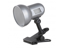 Светильник настольный Camelion H-035 60W 220V E27 прищепка серебряный (1/12)