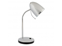Светильник настольный Camelion KD-308 40W 230V E27 на основании 1.7м серебряный (1/12)