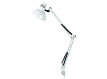 Светильник настольный Camelion KD-312 60W 230V E27 струбцина белый (1/12)