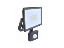 Прожектор светодиодный Космос 20W 230V IP65 6500К холодный с датчиком движения черный (1/50)