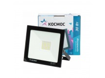 Прожектор светодиодный Космос Super-Slim 30W 230V IP65 6500К холодный черный (1/30)