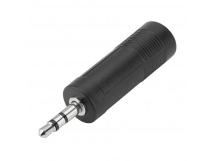 Переходник GoPower Jack 3.5mm (m)-Jack 6.3mm (f) черный Premium Zip-Lock c подвесом (1/500)