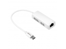 Адаптер GoPower Type-C (m)-RJ-45 (f) 100 мб/с белый (1/100)