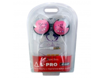 Наушники L-PRO AP Q 68 MP клипсы цвет pink10\120