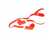 Гарнитура L-PRO AP-M05 MP вакуумные, red+white #1713(плоский провод)