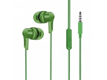 Наушники внутриканальные GFPower H01 с микр. зеленый (1/1000)