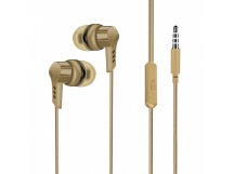 Наушники внутриканальные GFPower H01 с микр. золотой (1/1000)