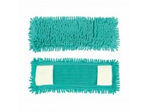 Насадка для швабры Рыжий кот MopM4-Eco-H «Лапша» микрофибра 44х14см на липучке,с карманами (1/5/100)
