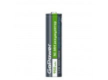 Аккумулятор предзаряженный RTU GoPower HR03 AAA bulk NI-MH 950mAh с плоским контактом (50/1000)
