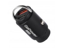 Автомобильное З/У GoPower GPQC12 1USB+1Type-C 22.5W Mini черный (1/100)