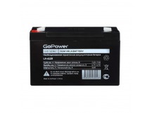 Аккумулятор свинцово-кислотный GoPower LA-6120 6V 12Ah клеммы T2/ F2 в картонной упаковке