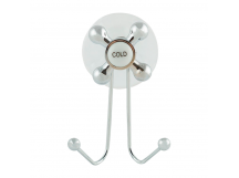 Крючки Рыжий кот SPOT-BH-01 присоска 11х7.8х4см двойной 1шт. хром (1/24)