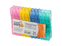 Прищепки для белья Рыжий кот PEG-P-S/24 55х25х13мм 24шт. (1/10/60)