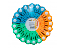 Прищепки хозяйственные Рыжий кот 5см 20шт. ассорти (1/48/192)