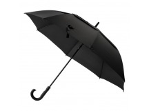 Зонт Leonord трость полуавтомат двойной купол черный (1/12/24)