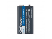 Батарейка GoPower Крона 6LR61 Shrink 1 Alkaline 9V (1/10/240)