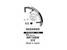 Батарейка SEIZAIKEN 315 (SR716SW) Silver Oxide 1.55V (1/10/100/1000)