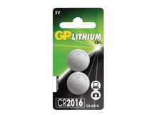 Батарейка GP CR2016 BL2 Lithium 3V (2/20/1200)