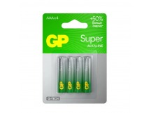 Батарейка GP Super G-Tech LR03 AAA BL4 Alkaline 1.5V (4/40/160)