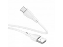 Кабель USB - Type-C Borofone BX121 Energy, 1.0м, круглый, 3.0А, ПВХ, цвет: белый упакован (1/360)