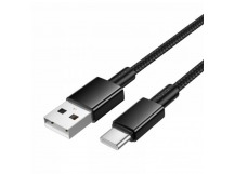Кабель USB - Type-C HOCO X119, 1.0м, круглый, ткань, 3.0A, цвет: черный (1/1000)