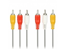 Кабель соединительный Smartbuy 3хRCA (M) - 3хRCA (M), 3 м. (1/125)