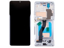 Дисплей для Samsung Galaxy S21 Ultra (G998B) модуль с рамкой Серебро - (In-Cell)