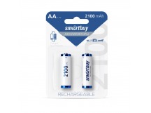 Аккумулятор NiMh Smartbuy AA/2BL 2100 mAh (24/240) (SBBR-2A02BL2100)