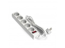 Сетевой фильтр  3.0м, 5 розеток Exegate, SP-5-3W, 10А, 2200Вт, с выключателем, белый, пакет, шт