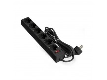 Сетевой фильтр  3.0м, 6 розеток Exegate, SP-6-3B, 10А, 2200Вт, с выключателем, черный, пакет, шт