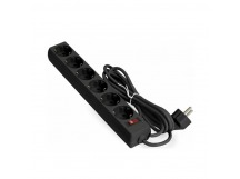 Сетевой фильтр  5.0м, 6 розеток Exegate, SP-6-5B, 10А, 2200Вт, с выключателем, черный, пакет, шт