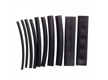 Термоусаживаемая трубка клеевая 3/1- 4,5/1,5- 6/2- 9/3-12/4 (5 р-ов по 2 шт), черная (SBE-HSGT-5-b)