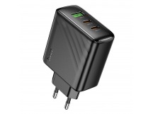 Адаптер Сетевой Hoco CS26A Article PD+QC 2Type-C/USB 3A/45W (black) (241001)