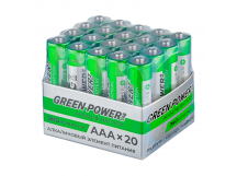 Батарейка GREEN POWERlab LR03 AAA BOX20 Alkaline 1.5V (4/20/120/720)