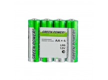 Батарейка GREEN POWERlab LR6 AA Shrink 4 Alkaline 1.5V (4/40/1000)