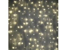 Гирлянда Космос "Бахрома" 48LED 1,8x0,5м схема нитей 1/2/3/5/3/2 белый теплый (1/96)