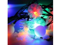 Гирлянда Космос "Новогодние игрушки" 30LED 4.4м микс нить 8 режимов матовые насадки ассорти (1/50)