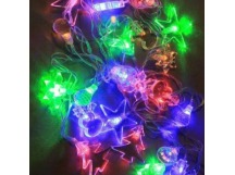 Гирлянда Космос "Новогодние игрушки" 30LED 4.4м микс нить 8 режимов прозрачн.насадки ассорти (1/50)