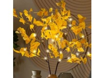 Гирлянда Космос Ветви Гинкго имитация 32LED 90см 6ч таймер 2шт. белый теплый (1/12)