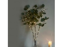 Гирлянда Космос Ветви эвкалипта имитация 32LED 62см 6ч таймер 3 шт. белый теплый (1/18)