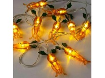 Гирлянда Космос Морковки 10LED 1,35м+0,3м 1 режим белый теплый (1/24)