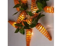 Гирлянда Космос Морковки спирали 10LED 1,8м+0,3м 12*4см белый теплый (1/24)