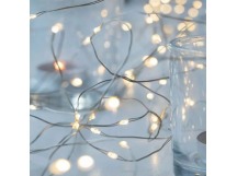 Гирлянда Космос Нить 300LED 30+5м возможность соединения до 3 шт белый теплый (1/24)