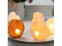 Гирлянда Космос Цветы 10LED 1,35+0,3м красная гамма белый теплый (1/12)